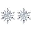 EVER FAITH Orecchini 925 Argento Zirconia Cubico Matrimonio Inverno fiore Fiocco di neve Orecchini a lobo
