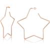 U7 Orecchini Donna Cerchio Pendenti Stella Acciaio Chirurgico 30-100 mm | Orecchini cerchio donna a stella acciaio inossidabile chirurgico, 4 colori, 30/40/50/60/70/80/90/100 mm, regalo per donna