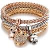 LAYCHEN 3 Pezzi/Set Braccialetti Elastici Braccialetto Per Le Donne Cristallo Albero Della Vita Gufo Serratura A Chiave Nota Musicale Gufo Farfalla Gioielli Con Ciondolo A Forma Di Cuore