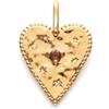 SINGULARU - Charm Raw Heart. Ottone con Placcatura in oro 18 kt e Pietra naturale. Gioielli da donna.