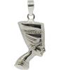 Alylosilver Collana Nefertiti in Argento 925, con Catena 45 cm e Astuccio | Ciondolo 18x10 mm, busto di Nefertiti, lucido, fatto a mano, gioiello egizio per un compleanno