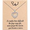 BNQL, collana regalo per infermiera con stetoscopio, collana con cuore, gioielli per infermiera, regali d'ispirazione per colleghi, studenti, regalo di laurea, Acciaio inossidabile