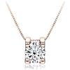 OBCPD Collana Pendente Moissanite 1ct per Le Donne Gioielli da Sposa in Argento Sterling Color Oro Rosa 925