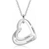 Lam Hub Fong Collana Personalizzata per Donna Cuore Collana con 2-4 Nomi Ciondolo Cuori Argento Sterling 925 Regali per la Festa della Mamma, il compleanno e Natale
