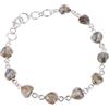 GURU SHOP Braccialetto indiano in argento boho, con pietre preziose