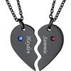 FindChic Collana Cuore Personalizzata a Puzzle 2/3/4/5/6 Pezzi in Acciaio Inossidabile Collana Coppia Famiglia Amicizia Colore Argento Oro Nero Regalo Confezione