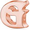 Fantasticharm fits Pandora Bracelet Charm a forma di lettera dell'alfabeto dalla A alla Z, in argento sterling massiccio, color oro rosa