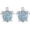 LAYCHEN Orecchini A Bottone In Argento Sterling 925 A Forma Di Tartaruga Marina Per Donne E Ragazze, Orecchini Ipoallergenici Con Tema Animali.