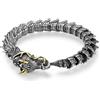 fycouyee Punk gioielli da uomo moda hip hop bracciale da uomo in acciaio inox drago vintage