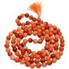 INFINITY GEMS Collana Mala 108 di agata rossa fuoco naturale AAA|Collana Mala con 108 preghiere e perline| Mala annodato a mano | Japa Mala| Perline rotonde da 6 mm | Nappa da meditazione