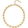 TOVABA Collana Donna Choker - Collo con Link Ovale in Metallo Dorato Antiossidante, Regolabile per Occasioni Giornaliere e Speciali