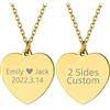 Supcare Collana Personalizzata - 7 Stili Argento/Nero/Oro, Piastrine Militari Medaglietta - Idee Regalo
