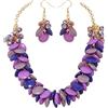 BOCAR Fashion Cluster Bubble Acrilico Dichiarazione Collana per le Donne Pettorina Collare Gioielli Set Collana e Orecchini