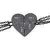 FindChic Collana Cuore Personalizzata a Puzzle 2/3/4/5/6 Pezzi in Acciaio Inossidabile Collana Coppia Famiglia Amicizia Colore Argento Oro Nero Regalo Confezione