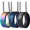 ZHENGGE 3 Kpop Stray Kids randagi bambini Merch anello con collana, randagi bambini gioielli in acciaio inossidabile per regali, Acciaio inossidabile