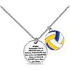 BNQL Collana da pallavolo Regali di pallavolo per giocatore Amante di pallavolo Regali Pallavolo Gioielli Regalo Pallavolo Collana Ciondolo