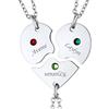 FindChic Collana Cuore Personalizzata a Puzzle 2/3/4/5/6 Pezzi in Acciaio Inossidabile Collana Coppia Famiglia Amicizia Colore Argento Oro Nero Regalo Confezione