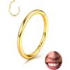 BodyBonita Piercing Naso Anello con Cerniera - 316L Acciaio Chirurgico senza Cuciture Septum Piercing Clicker Anelli Cartilagine Elica Daith Conch Trago Rook Oro/Argento/Nero/Oro Rosa/Blu/Arcobaleno