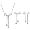 HCMA 925 argento dolce farfalla collana + orecchini per le donne Danity set di gioielli per le donne regalo set di gioielli per la festa di nozze