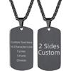 Supcare Collana Personalizzata - 7 Stili Argento/Nero/Oro, Piastrine Militari Medaglietta - Idee Regalo