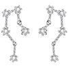 Clearine Orecchini Argento 925 Zircone Oroscopo Zodiaco 12 Costellazione Astrologia Orecchini in fila