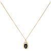 LUUK LIFESTYLE Collane in argento sterling 925, 50cm, con ciondolo pietra onice nero e rosso dal design elegante, gioielli da donna moderni, stile Vintage, nei colori argento e oro