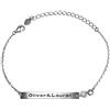 Custom4U Braccialetto Personalizzato da Donna in Vero Argento Sterling S925 Nome Incisione Personalizzabile Colore Argento/Oro/Oro Rosa Bracciale Regolabile Regalo Creativo