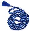 INFINITY GEMS Collana Natural AAA Blue Kyanite Japa Mala, Perline Mala di preghiera, 108 Mala di pietre preziose Kyanite, Mala buddista, Mala annodato a mano da 6 mm