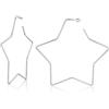 U7 Orecchini Donna Cerchio Pendenti Stella Acciaio Chirurgico 30-100 mm | Orecchini cerchio donna a stella acciaio inossidabile chirurgico, 4 colori, 30/40/50/60/70/80/90/100 mm, regalo per donna