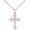 U7 Collana Donna Croce con Zirconi+ Catena Acciaio 45+5 cm, 3 Taglie Colori | Collana croce donna con Zirconi 5A+, ciondolo croce in rame placcato platini/oro 14K/oro rosa, regalo per donna mamma amica