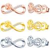 MicLee Orecchini di simbolo dell'Infinito con trifoglio da donna ragazze orecchini in argento 925 con zirconi gioielli eleganti