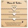 YIBONIKA 2/3 braccialetti a forma di cuore per mamma e figlia, regalo per | Set di braccialetti per coppie, regalo per la festa della mamma e compleanno, Natale, inizio della scuola