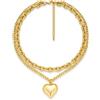 LILIE&WHITE Collana a Catena Dorata con Pendente a Cuore - Elegante Design Classico, Collana Ipoallergenica per Donna