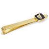 THE MASONIC COLLECTION - Fermacravatta da uomo con simbolo foglia di acacia - accattivante - Design simbolo massonico - Placcato oro - Con sacchetto di velluto - Regalo massone per gli uomini
