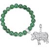 Philip Jones Bracciale con Ciondolo in avventurina Verde Elefante