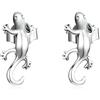 IMINI Graziosi orecchini a perno a forma di geco, per donne e ragazze, in argento Sterling 925, ipoallergenici, per Halloween, piccoli e carini rampicanti, per cartilagine e trago, gioielli creativi 3D