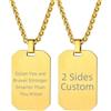 Supcare Collana Personalizzata - 7 Stili Argento/Nero/Oro, Piastrine Militari Medaglietta - Idee Regalo