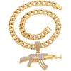 HCMA Hip Hop AAA + Cubic Zirconia Impostazione Bling Ice Out AK 47 Gun Modello Pendenti Collana per Gli Uomini Rapper Gioielli Regalo