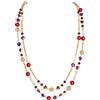 Bocar Collana con perline, collana a catena lunga a 2 strati con perline di cristallo per donne, girocollo, idea regalo