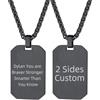 Supcare Collana Personalizzata - 7 Stili Argento/Nero/Oro, Piastrine Militari Medaglietta - Idee Regalo
