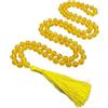 INFINITY GEMS Collana di perline Mala di giada gialla naturale AAA 108 Mala Preghiera 6mm Annodato Protezione energetica Equilibrio Guarigione Meditazione Nappa Japa Mala