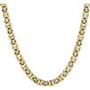 ChainsHouse 6MM Catenina Uomo Bizantina Argento Collana Uomo Acciaio Bizantina ad Incastro Collana Uomo Hiphop Punk Collana Nero 18K Oro Solido e Non Sbiadisce Lunghezza 46-76CM