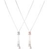 Generico Collana lunga in oro delicato per donna, collana lunga con ciondolo di perle, collana con catena a maglioni