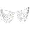 Clataly Della Vita Delle Donne Body Chain Stratered Crystal Waist Chain Sexy Bikini Beach Belly Chains Accessori Del Corpo Gioielli (Argento)
