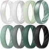 ThunderFit Anello di fidanzamento in silicone ondulato, larghezza 6 mm, spessore 2 mm, elegante, traspirante, anello di fidanzamento