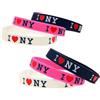 ZENRUIMING 6 braccialetti in silicone I love New York, souvenir da viaggio, accessori per sport all'aria aperta, regolabili, in silicone, senza pietre preziose, Adjustable, Silicone, Nessuna pietra