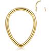 BodyBonita 16G Septum Piercing Naso Goccia - Piercing Naso Acciaio Chirurgico 316L Cerchietti a Goccia Orecchini per Cartilagine Senza Cuciture Donne Nostril Piercing Conch Daith Elica Rook Labbro
