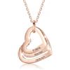 Lam Hub Fong Collana Personalizzata per Donna Cuore Collana con 2-4 Nomi Ciondolo Cuori Argento Sterling 925 Regali per la Festa della Mamma, il compleanno e Natale
