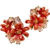 Zayka Jewelry Orecchini donna colorati smaltati in rame placcati oro 14K con perno in argento 925