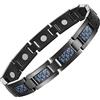Sconosciuto Bracciale da uomo in titanio nero in fibra di carbonio magnete braccialetto 4 in 1 braccialetto magnetico gioielli da uomo